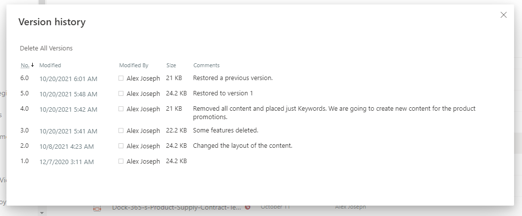How To Restore Files To Previous Versions In SharePoint